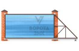 Откатные консольные ворота 1980×2100 ЗМК-7147