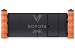 Оцинкованные ворота 2250×2500 ЗМК-5459